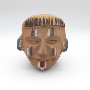 Terracotta Mayan Head Bust of the God Kukulkan